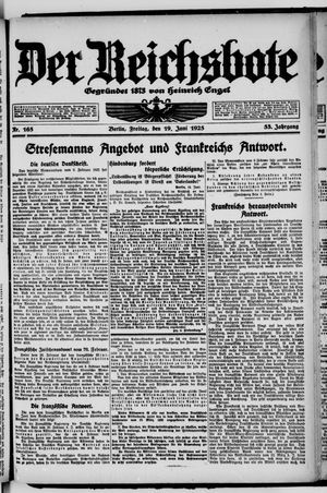 Der Reichsbote vom 19.06.1925