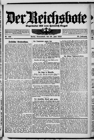 Der Reichsbote vom 20.06.1925