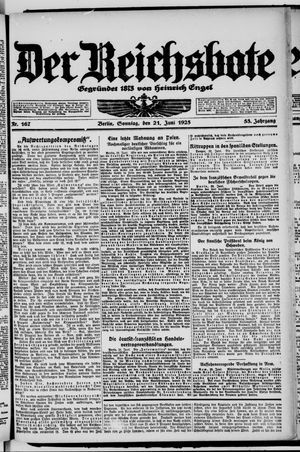 Der Reichsbote vom 21.06.1925