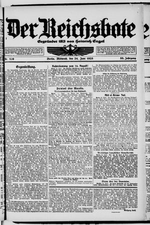 Der Reichsbote vom 24.06.1925
