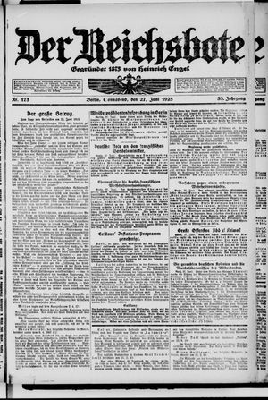 Der Reichsbote on Jun 27, 1925
