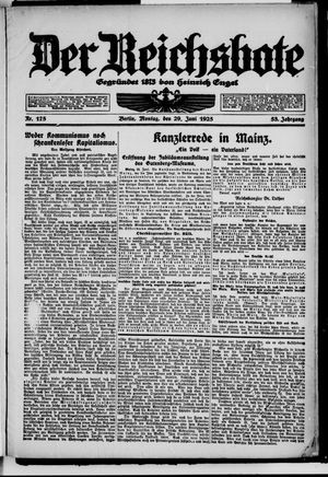 Der Reichsbote vom 29.06.1925