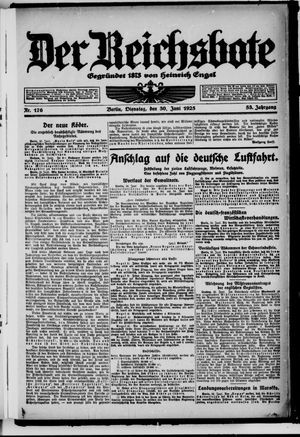 Der Reichsbote vom 30.06.1925