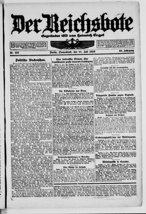 Der Reichsbote vom 11.07.1925