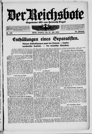 Der Reichsbote vom 12.07.1925