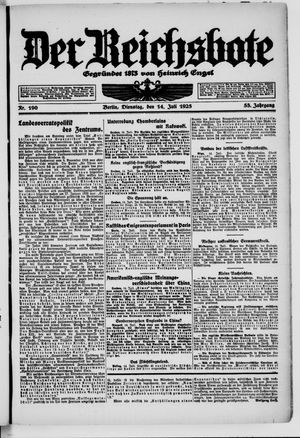 Der Reichsbote on Jul 14, 1925