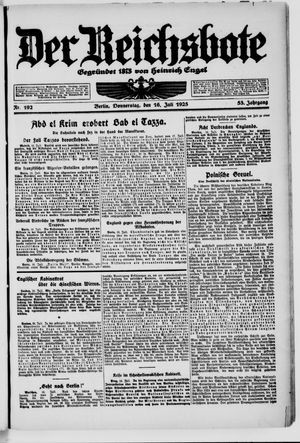 Der Reichsbote vom 16.07.1925