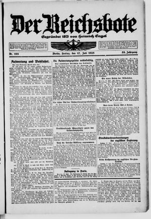 Der Reichsbote vom 17.07.1925