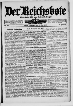 Der Reichsbote vom 25.07.1925