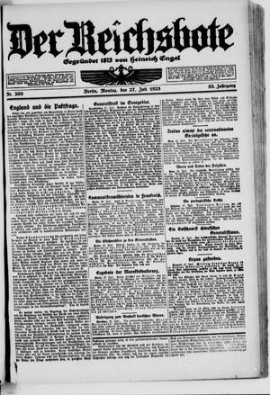 Der Reichsbote on Jul 27, 1925