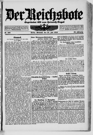 Der Reichsbote vom 29.07.1925
