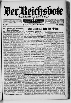 Der Reichsbote vom 02.08.1925