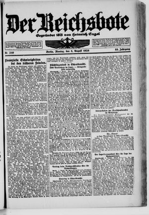 Der Reichsbote vom 03.08.1925