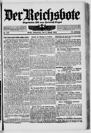 Der Reichsbote vom 06.08.1925