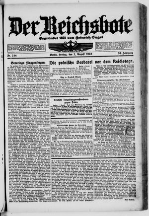 Der Reichsbote vom 07.08.1925