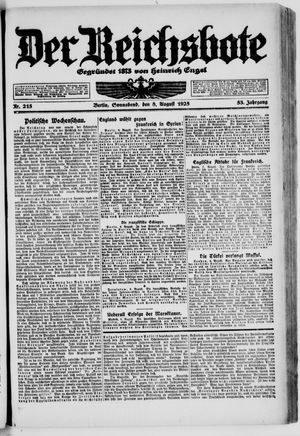 Der Reichsbote vom 08.08.1925