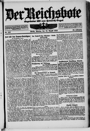 Der Reichsbote vom 10.08.1925