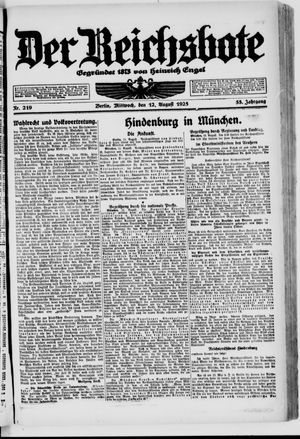 Der Reichsbote vom 12.08.1925