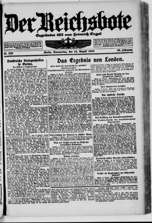 Der Reichsbote vom 13.08.1925