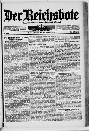 Der Reichsbote on Aug 17, 1925