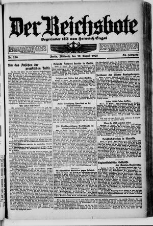 Der Reichsbote on Aug 19, 1925