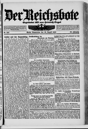 Der Reichsbote vom 20.08.1925