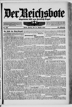 Der Reichsbote vom 21.08.1925