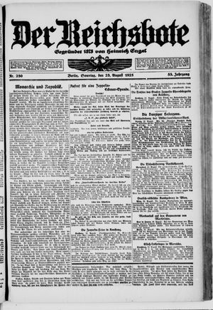 Der Reichsbote vom 23.08.1925