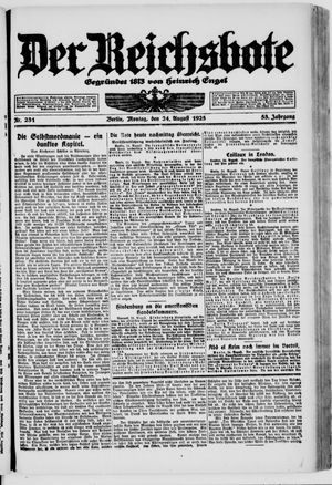 Der Reichsbote vom 24.08.1925