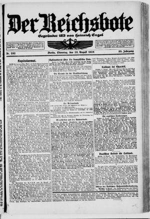 Der Reichsbote vom 25.08.1925