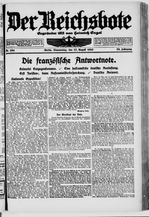 Der Reichsbote vom 27.08.1925