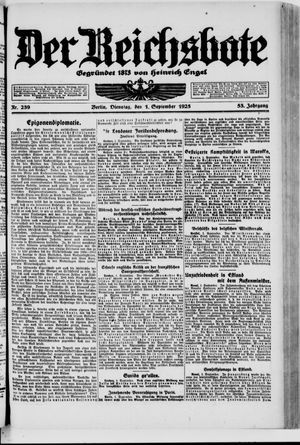 Der Reichsbote vom 01.09.1925