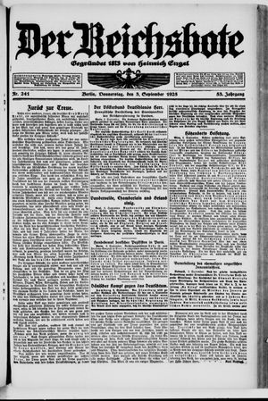 Der Reichsbote vom 03.09.1925