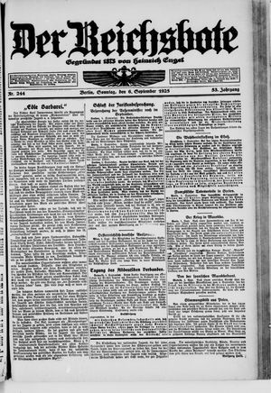 Der Reichsbote vom 06.09.1925