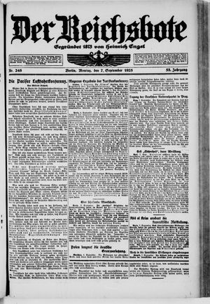 Der Reichsbote vom 07.09.1925