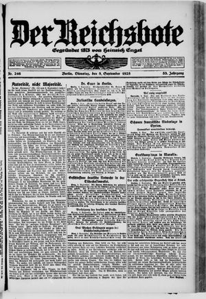 Der Reichsbote vom 08.09.1925