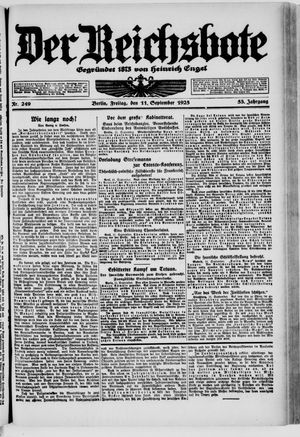 Der Reichsbote vom 11.09.1925