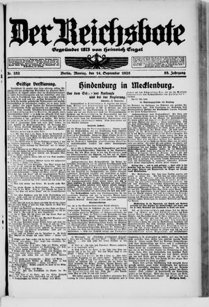 Der Reichsbote on Sep 14, 1925