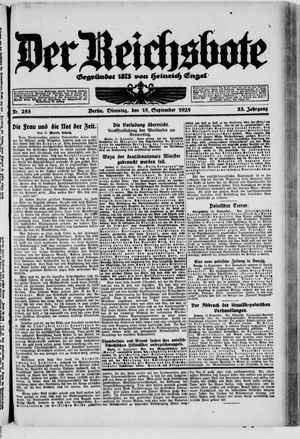 Der Reichsbote vom 15.09.1925
