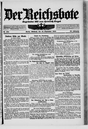 Der Reichsbote vom 16.09.1925