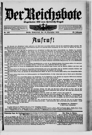 Der Reichsbote vom 19.09.1925