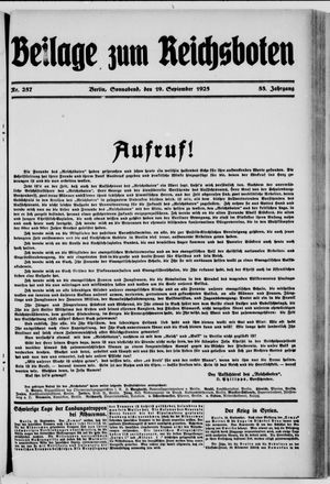 Der Reichsbote vom 19.09.1925