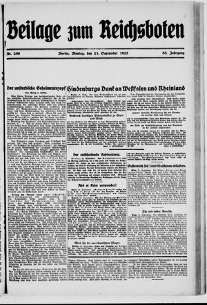 Der Reichsbote vom 21.09.1925