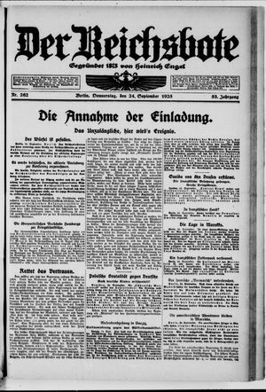 Der Reichsbote vom 24.09.1925