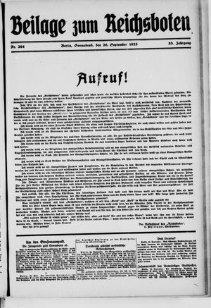 Der Reichsbote vom 26.09.1925