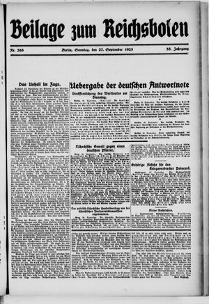 Der Reichsbote vom 27.09.1925