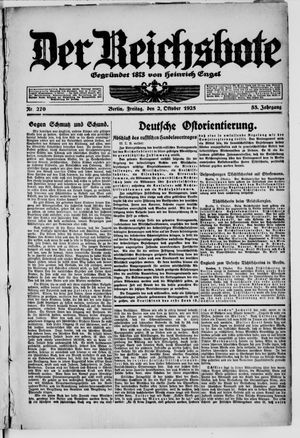 Der Reichsbote vom 02.10.1925