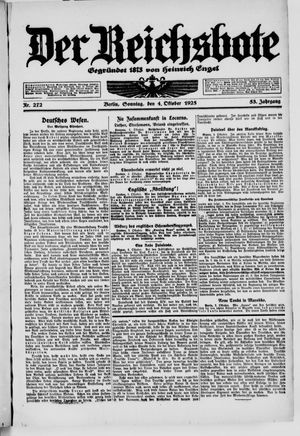 Der Reichsbote vom 04.10.1925