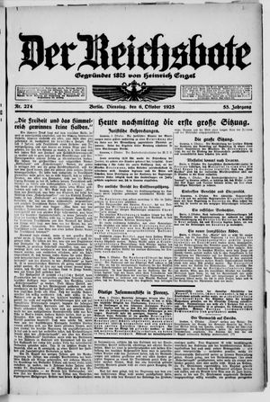 Der Reichsbote vom 06.10.1925