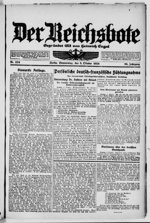 Der Reichsbote vom 08.10.1925